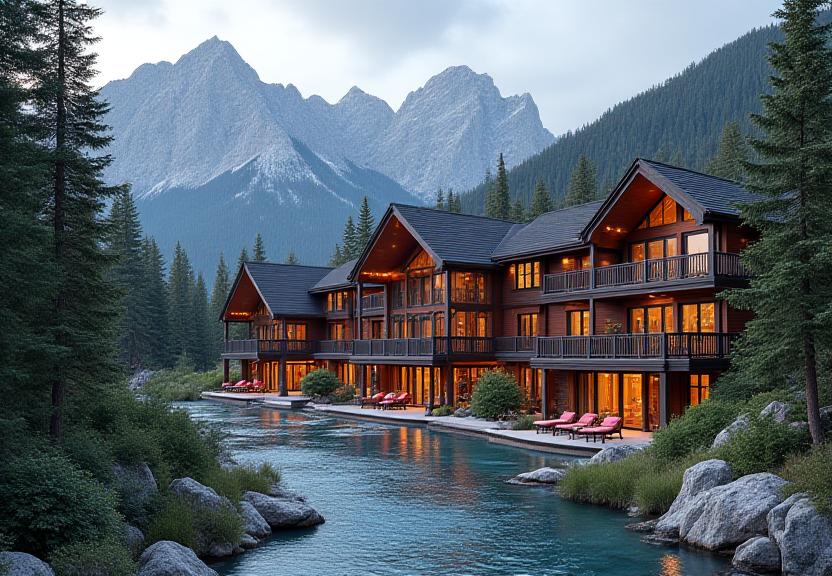 Luxury mountain resort in Canada